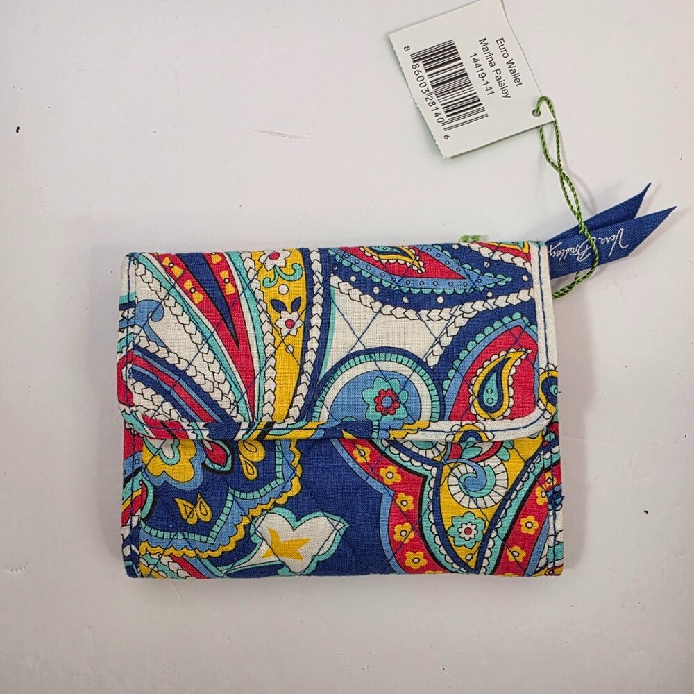 Vera Bradley Marina Paisley Hipster Crossbody Bag + Euro Wallet Set NWT - Picture 9 of 16